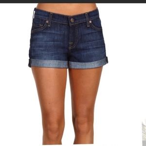 Seven for all mankind denim cuffed shorts 27